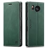 シャープ AQUOS Sense8(SH-54D/SHG11/SH-M26)ケース 手帳型 シャープセンス8ケース sh-54dケース shg11ケース sense8スマホケース アクオスセンス8ケース case RFID 磁気防止 スキミング防止 内蔵 マグネット式 スタンド機能 薄型 (AQUOS Sense8 SH-54D/SHG11/SH-M26対応) レトログリーン