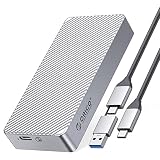 ORICO M.2 SSD 外付けケース USB4.0 NVMe ケース M.2 SSD ケース 40Gbps NVMe PClE M-Key(B+M Key)2280 に適用 Thunderbolt 3/4 USB3.2/3.1/3.0/Type C互換性あり 外付ハードディスクケース M214C3-U4 (Silver 40Gbps)