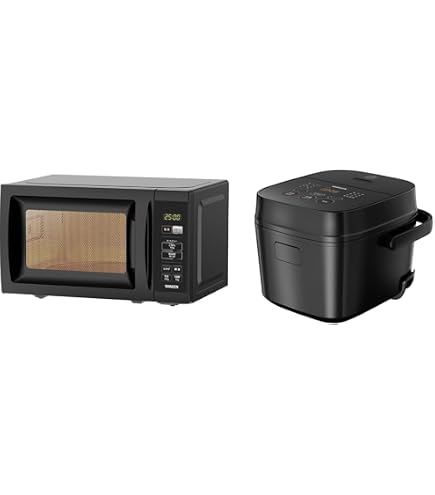 Amazon | アイリスオーヤマ 新生活セット2点セット レンジ17L 黒+5.5合