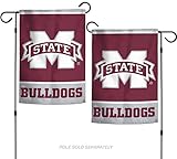 NCAAミシシッピ州ブルドッグ12.5 " X 18 "インチ両面ガーデン旗ロゴ