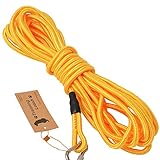 SRT ロングリード 15m イエロー 丸ロープ 【4色展開】 軽量 水に浮く 絡まりにくい 中型犬 大型犬 伸縮性 トレーニングリード しつけ 長いリード long leash