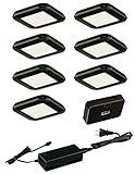 Vaxcel X0034 Smart Lighting Low Profile Under Cabinet Puck Light Kit, 7 Pack, Bronze Finish by Vaxce