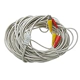 uxcell　ビデオ電源ケーブル　全長20m　オスRCA DCオスーRCAメスDC　高速接続