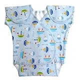 【未熟児】【低出生体重児】【早産児】【NICU】用 ベビー服： 半袖ロンパース マリン【2300～3600ｇ】