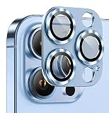 Kakuki For iPhone 13 Pro/iPhone 13 Pro Max カメラフィルム アイフォン13 プロ/アイフォン13 プロ マックス カメラ保護フィルム 耐衝撃 露出オーバー防止 アルミ合金 カメラカバー(ブルー)