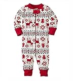 ZooArts ベビー服 クリスマス 衣装 トナカイ ロンパース かわいい 新生児サイズ 男の子 女の子 長袖 カバーオール ワンピース 赤ちゃん あんよしはじめる 0-18ヶ月 (0-3ヶ月)