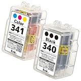 【Enk】製 BC-340 / BC-341 キヤノン用 互換インク 詰め替えインク 国内梱包検品済み QRコード読み取り型説明書導入 (PGBK/CL)【顔料ブラック+カラーセット/計2本】BKのみ顔料 BC-360 /361 にも対応
