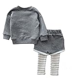 WIN ジャージ 子供 2点セット 男の子 パーカーとパンツアウトフィット ベビー 長袖　レジャー　子供服 スポーツ　春　秋　冬　2色選べる (110cm, グレー)