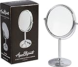 Aqua Elegante 6 Inch Tabletop Swivel Mirror - Double-Sided 7x/1x Magnification - Chrome [並行輸入品]
