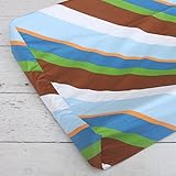 Caden Lane Diagonal Stripe Changing Pad Cover Brown [並行輸入品]