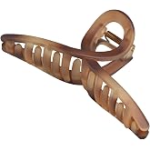KISARG ヘアクリップ 大きめ バンスクリップ 髪が痛まない 13cm 1個入 オンブレブラウン 髪留め サビない 強度強い | しっかりとまる, シンプル ,毛量多い方に ,PC樹脂,使いやすい、割れにくい