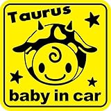 Sticker Shop Haru ＢＡＢＹ IN CAR マグネット おうし座角型 イエロー