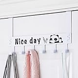 (White) - Transer Kitchen Bathroom Storage Rack Cupboard Hanging Carbon Steel Hook Hanger Chest Cabi
