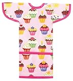 AM PM Kids! Sleeved Toddler Laminated Bib, Cupcakes by AM PM Kids!