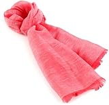 AD56 Milano Cotton Linen Chambray Scarf 3136-343-0138: Pink