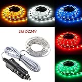 1 M 60 SMD 3528 LED柔軟なストリップライトシガレット充電器Cars Trucksダッシュボード装飾dc24 V (ランダム:カラー)