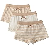 [Youngfull] 3枚セット 女の子 パンツ オーガニックコットン 敏感肌優しく 平らに縫製 通気 柔らかい キッズ 下着 女児 ボクサーパンツ ジュニア 幼児 小学生 子供服 短パン 100 110 120 130 140 150 160 1