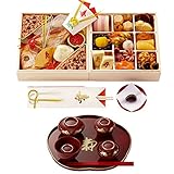お食い初め豪華二段セット　日本橋正直屋　和食伝統料理の老舗　これ一つでお食い初めの儀式が出来ます (男の子用　器付き（丸型）)