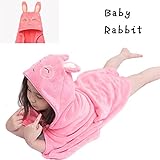 Petit Bella ふわふわ フード付 バスタオル バスローブ ポンチョ おくるみ ブランケット ベビー 子供 コーラフリース アニマル プール 風呂上がり 冷房 防寒 保温 出産祝い プレゼント