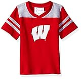 NCAA Wisconsin Badgers幼児用男の子サッカーシャツ、レッド、2