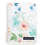 マルチケース 母子手帳ケース（ファスナー） パステルフローラル ボタニカル柄 花柄　コスモス