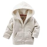OshKosh Girls Sparkle French Terry Hoodie ;アイボリー、12ヶ月