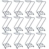 オリタニ 業務用 ランドリーカート リネンカート Ｚ型本体 ブルー 12台入 リネン 回収 キャスター付 (12)