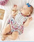 幼児の赤ちゃん少女ワンピース半袖ロンパーフルフラワータッセルボディースーツサンツ (100)