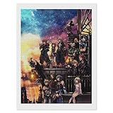 ダイヤモンドアート キングダムハーツ (1) ダイヤモンド絵画 5D ダイヤモンド塗装 DIY モザイクアート おしゃれ 全面貼り付 刺繍アート ビーズ絵 ダイヤモンド塗装 芸術品 ホーム装飾 ビーズ絵画 手作り 防水 12"x16"