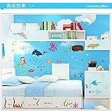 Let 's DIYリムーバブルSea World nermaid壁ステッカー保育園浴室赤ちゃん部屋壁紙ホーム装飾壁画デカール