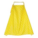 新しい　ポータブル　アウトドア　キャンプ用　赤ちゃんを母乳授乳カバー　薄綿のタオル　黄色いドッド