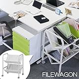 ファイルワゴン 2段 【A4ファイル対応】 キャスター付き 幅55cm×奥行40cm (オフィス収納用品)
