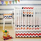 New Arrivals Zig Zag Baby 2 Piece Crib Bedding Set, Rugby [並行輸入品]