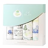 エイデンアンドアネイ ディズニー おくるみ ベビー ギフト 出産祝い 4枚セット ブランケット (カラー：winnie the pooh)　DISN100 Aden+Anais [並行輸入品]