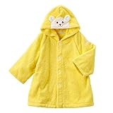 ミキハウスファースト(mikihouse) くまちゃんスマイル ベビーバスローブ 黄（04）