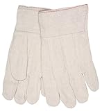 MCR Safety 8200B Cotton Canvas Clute Band Top Medium Weight Knit Wrist Men's Gloves with Straight Th