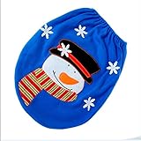 Perfk クリスマス　バスルーム　デコレーション　スノーマンデザイン　便座　蓋のカバー