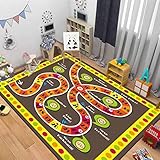 [NHYGDY] プレイマット キッズ ベビー 滑り止め 出産祝い ゲーム ラグ ロードマップ 80*120CM 地図 マップ 赤ちゃん カラー 長方形 北欧 プレゼント 道路ラグ 数字柄 おしゃれ キッズルーム ロードラグ プレイマット インテリア おしゃれ