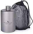 Boundless Voyage 携帯用超軽量スキットル ヒップフラスコチタン製ボトル ポータブルフラスコ 200ml 収納袋付き
