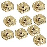 RdExP 21 x 20 mmイエローMiniアンティークインテリアジュエリーTrinket木製ボックスラッチ留め金金具付きのセット10