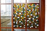 CottonColors 目隠しシート 断熱 紫外線カット 何度も貼直せる ステンドグラス027