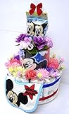 ご出産お祝い＜おむつケーキ＞　可愛いくって人気の「２段おむつケーキ　ディズニーR　男の子用ミッキー」おむつ３０枚使用の豪華版