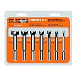 CMT 537.000.07 7-Piece Forstner Bit set, 1/4-3/8-1/2-5/8-3/4-7/8-1 Diameters, 3/8-Inch Shank [並行輸入品]