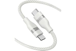 Anker USB-C & USB-C ケーブル (1.8m, 240W, 高耐久ナイロン) USB PD対応 MacBook Pro iPhone Galaxy iPad Pro/Air MacBook Pro/Air 各種対応 ホワイト