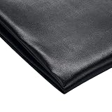 合皮 フェイクレザー PU 137cm 生地 DIY ハンドメイド Gany (ブラック, 2m)