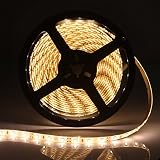 Hogoo LEDテープライト 両面テープ SMD 3528防水 DC 12v 5M 300leds 60leds/電球色 フレキシブルテープライティングテープライト、家、バー、レストラン装飾