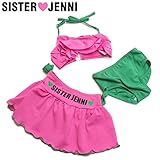 (ジェニィ)JENNI フリル&ロゴ入り ビキニ水着3点セット 100 ピンク(070)
