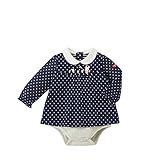 [ミキハウス] MIKIHOUSE 接結天竺 白襟付きうさこ長袖ボディシャツ （70cm・80cm） 13-1504-611 紺 70cm