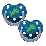 Detroit Lions Glow in Dark 2-Pack Baby Pacifier Set - NFL Infant Pacifiers by Baby Fanatic [並行輸入品]