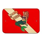 セクシーなマーメイドDiving FlagホームビジネスオフィスSign 6" x 9" SIGN.WOOD.9X6.Z000211_8